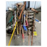 PALLET OF LONG HANDLE TOOLS