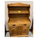 56' TALL WOODEN KITCHEN CABINET