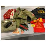BOY SCOUT OUTFIT & BADGES, VINTAGE KIDS CLOTHES,