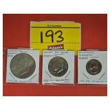 1776-1976 BICENTENNIAL DOLLAR, HALF DOLLAR, AND