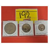 1776-1976 BICENTENNIAL DOLLAR, HALF DOLLAR, AND