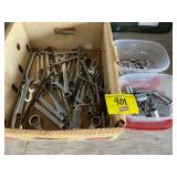 2 TUBS OF SOCKETS OF ALL KINDS, FLAT OF WRENCHES