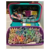 TUB FULL OF FABRIC PAINT & CRAFTING SUPPLIES
