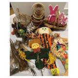 SCARECROWS, BIRD FEATHERS, BASKETS, EASTER Dï¿½COR