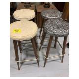 4 VINYL TOP MCM STOOLS