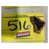 APPEARS TO BE GOLD ELECTROPLATE DIPPED AMETHYST