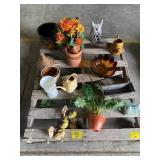 RABBIT WIND CHIME, CAST IRON OWL OUTDOOR LIGHT,
