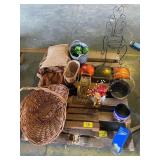 BASKETS, WALL ART, PLANT DOLLY, METAL PLANTER