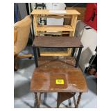 2 SHELVES, WOODEN END TABLE