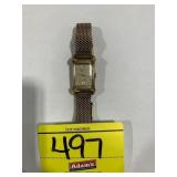 1940S TANK-STYLE MENS BULOVA WATCH - 10K