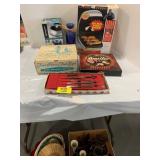 BASKET & MUGS UNDER TABLE, GEORGE FOREMAN, SNACK