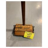 ANTIQUE BISSELL MIDGET, WOOD CRATE ROOSTER