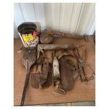 GROUP OF ANTIQUE HAND TOOLS OF ALL KINDS, BUG
