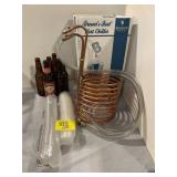 WORT CHILLER, BEER MAKING BOTTLES & SUPPLIES