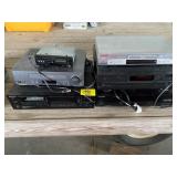 2 STACKS OF ELECTRONICS - DVD PLAYERS, VHS