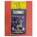 GRADED 2023 BOWMAN, 3, SHEA LANGELIERS, PURPLE,