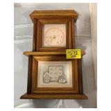 RABBIT & HEART THEMED WALL CLOCK