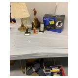 TROPHIES, AIR COMPRESSOR MASSAGER, BRASS LAMP