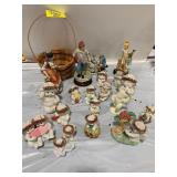 BASKET, FIGURINES OF ALL KINDS