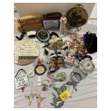 WOOD TRAIN WHISTLES, DOLLS, WINDCHIMES, PORCELAIN