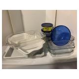 GROUP OF PYREX & CASSEROLE DISHES OF ALL STYLES