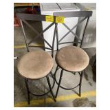 2 METAL SWIVEL BARSTOOLS