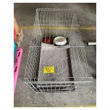 METAL PET CRATE W/ ACCESSORIES