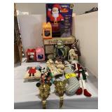 HEAVY BRASS MICKEY & MINNIE STOCKING HOLDERS,