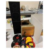 MAGNAVOX SPEAKER PAIR, GROUP OF VINYL RECORD