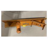 GROUP OF VINTAGE GRANNY CORE WOODEN HEART SHELVES