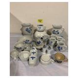 MILK GLASS S&P SHAKERS, SET OF PFALTZGRAFF CHINA