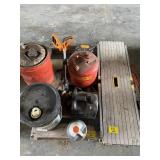 GAS CANS, ALUMINUM PLANK, WORX WEED EATER,