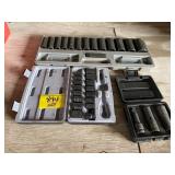 3 SOCKET SETS IN CASES