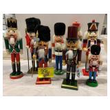 8 WOODEN NUTCRACKERS