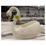DON FEATHERSTONE BLOW MOLD SWAN PLANTER - 2FT
