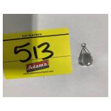 CRYSTAL TEARDROP PENDANT STAMPED STERLING ON BAIL