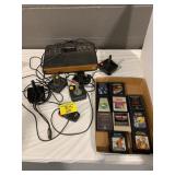 ATARI GAME CONSOLE W/ CARTRIDGES & CONTROLLERS