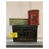 3 ANTIQUE ADVERTISING TINS