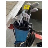 GOLF BAG FULL OF CLUBS OF ALL KINDS