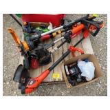 5 WEED EATERS W/ BOX OF BATTERIES - ALL HAVE BEEN