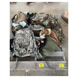 PALLET OF CAMO MILITARY ACCESSORIES & SUPPLIES