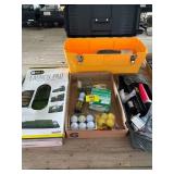 PLASTIC TOOLBOX, GOLFING SUPPLIES, EMERGENCY