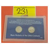 1902 LIBERTY HEAD NICKEL & 1936 BUFFALO NICKEL IN