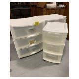 3 PLASTIC STORAGE DRAWERS
