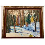 GRACIA SIGNED OIL ON CANVAS W/ CARVED WOOD FRAME