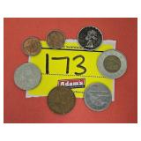 (7) COINS...KUWAIT FILS, CHINESE YUAN, CANADIAN