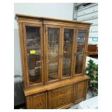 2-PIECE GLASS-DOOR CURIO CABINET TOPPED BUFFET