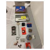 GROUP OF DISNEY THEMED JEWELRY, DISNEY PINS,