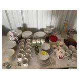 DECANTER, MISMATCH CHINA OF ALL STYLES, CAKE PAN,
