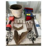 GRAB BAR, BIRD HOUSE, GARDEN TOOLS, COLEMAN